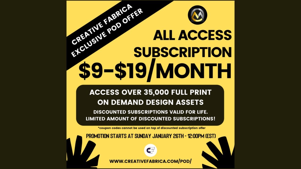 Featured image of post Creativefabrica Coupon Code Rush to creative fabrica and combine this subscription promo code with your order to get 20 off on storewide purchases