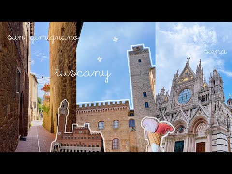 italy travel vlog | day trip to siena and san gimignano | tuscany | gelato
