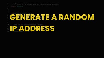 Generate a random ip address