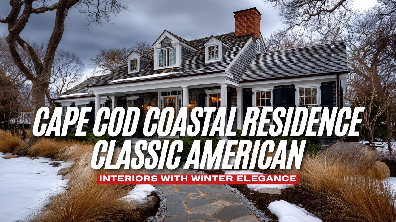 Резиденция на побережье Кейп-Код: классический американский интерьер с зимней элегантностью
