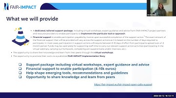 FAIR-IMPACT’s virtual clinic for potential applicants to the second open call for financial support