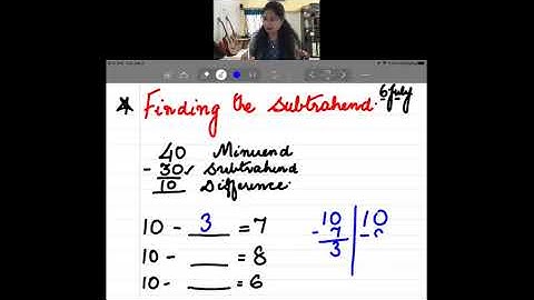 Module 5 - Class 3 Math - Subtraction (Finding Subtrahend)