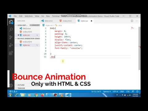Bounce Animation Effect Demo with HTML & CSS