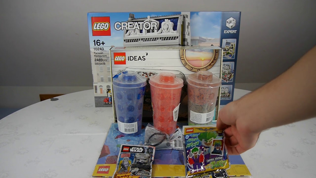 LEGO Haul 20 LEGO STORE Kopenhagen & Pick a Brick Cups / Becher SPACE BRICKS YouTube