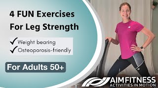 4 FUN Active Exercises For Strong Bones { Osteoporosis Friendly Workout } For Adults 50+ and Seniors