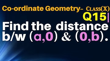 Q15 | Find the distance between the points (a,0) and (0,b).