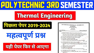 Thermal Engineering 2019-24 PYQ Paper