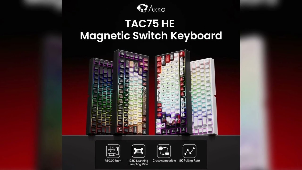 A must-have product! AKKO TAC75 HE Magnetic Switch Keyboard 75% Gaming Keyboards Rapid Trigger 0.0