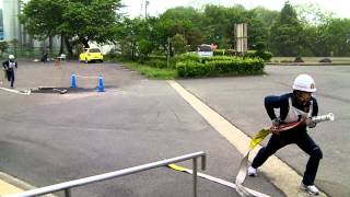 操法練習20120601-2　下車～1線放水