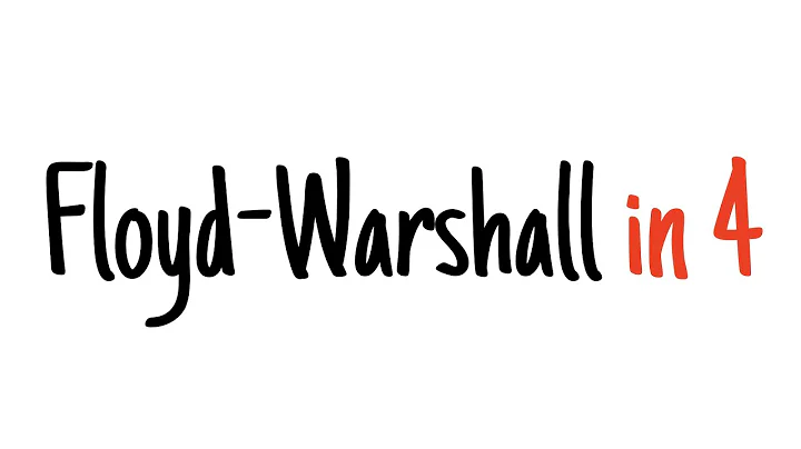 FloydWarshall algorithm in 4 minutes