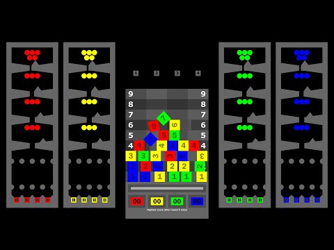 Sky High Block Pile - Marble Race in Algodoo!