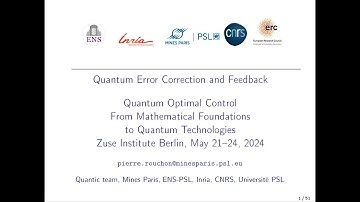 Pierre Rouchon - Quantum Error Correction and Feedback