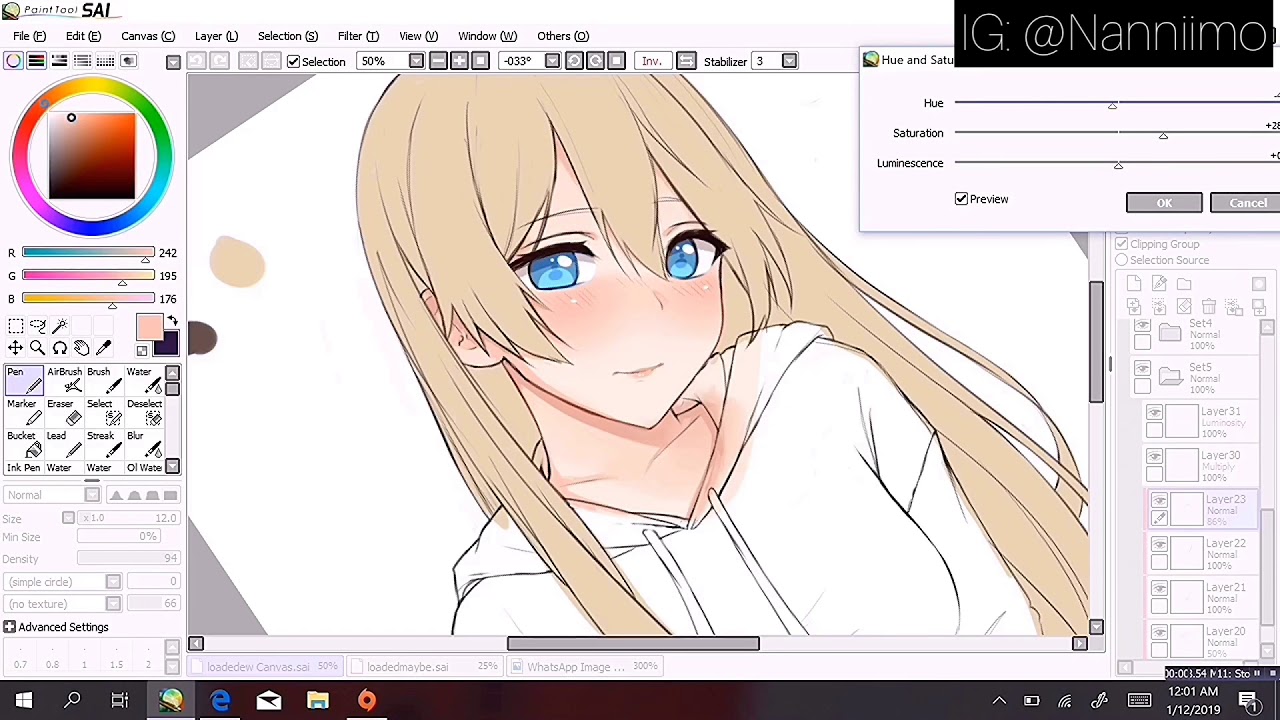 Speedpaint (Paint Tool Sai) Commission YouTube