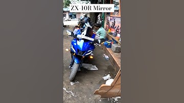 ZX-10R Mirror installation on my yamaha R15 V4 💙