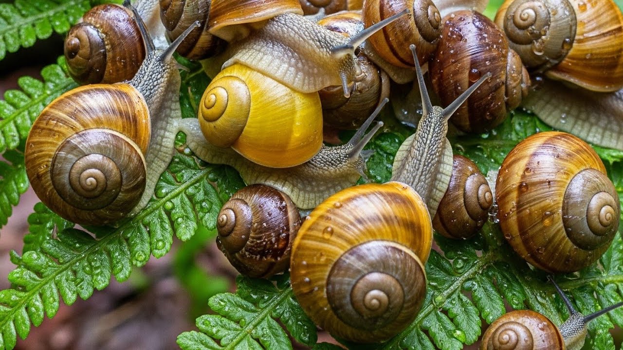 Путешествие улитки: прекрасная макросъемка в режиме таймлапса