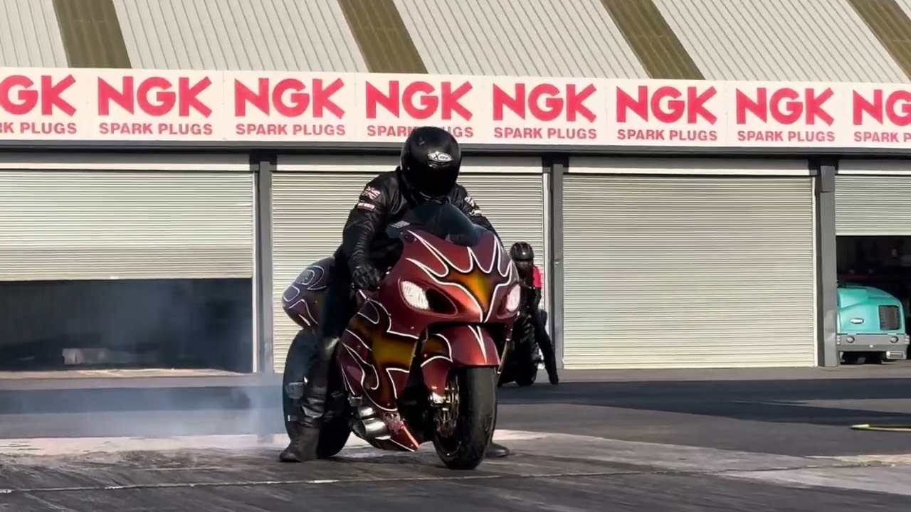 Santa  Pod Raceway . Straight liners event. 2024 . Best time of the weekend 8.2 @177 mph .