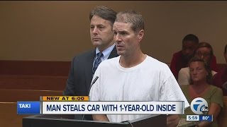 Man accused of stealing car with child inside