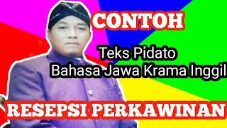 Teks Pidato Bahasa Jawa Resepsi Perkawinan Youtube