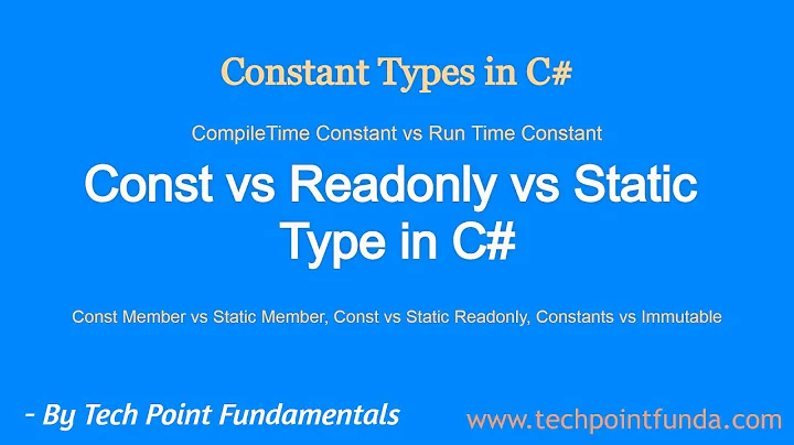 Const vs Readonly C# | Compile-Time Constant vs Run-Time Constant C# | C# Constants