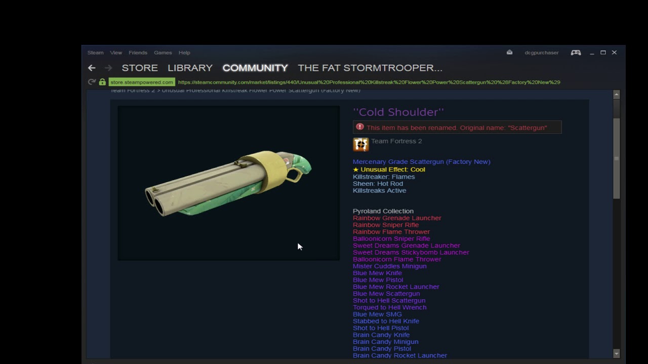 Look at Factory New and Minimal Wear Unusual Wpns on Market:TF2
