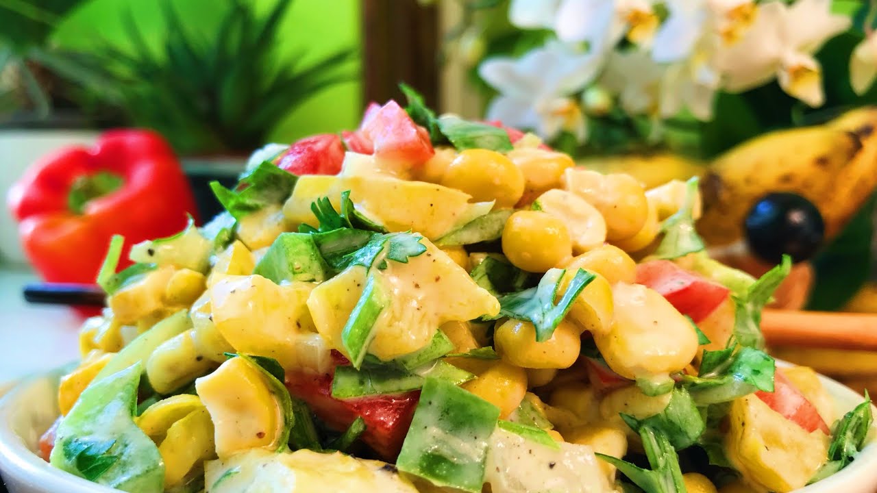 Bell Pepper Corn Salad with Sour Macadamia Cream Take 3 YouTube