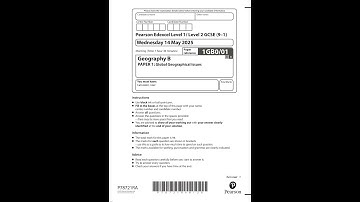 Pearson EDEXCEL GCSE Geography B Paper 1 2025