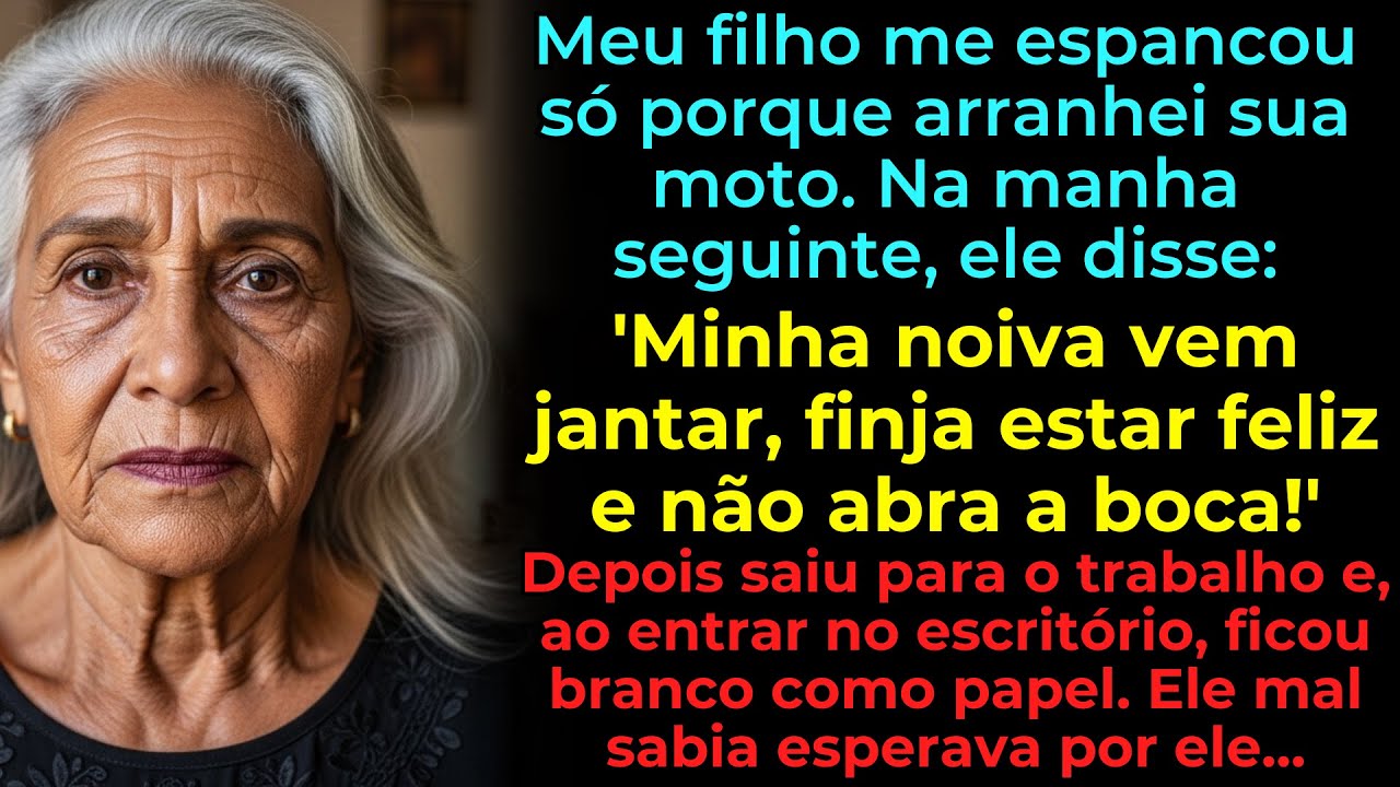 Meu filho me espancou só porque arranhei sua moto. Na manha seguinte, no trabalho, isso aconteceu...