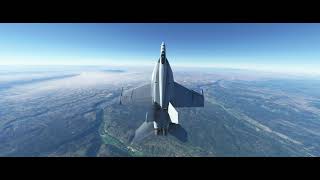 Microsoft Flight Simulator F/A 18 E  - Free to use stock video  - Sonic BOOM edition