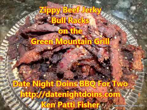 Zippy Beef Jerky on the Green Mountain Grill