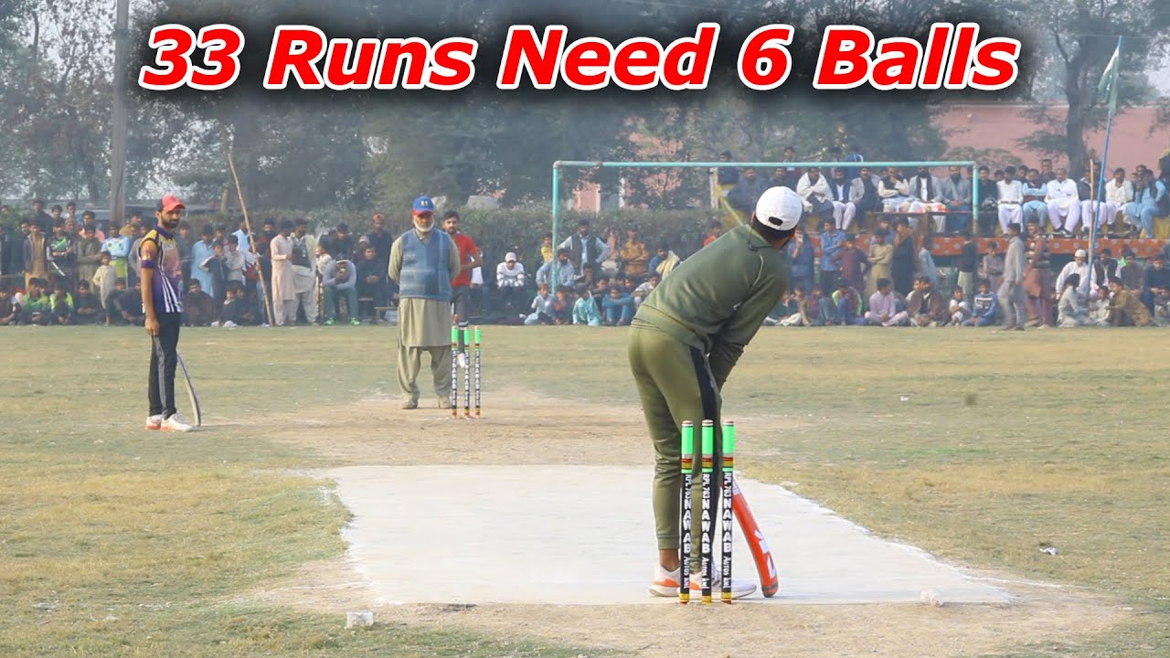 33 Runs Need 6 Balls Tamour Mirza vs Hafiz Aqib Best Match in Cricket ...