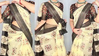 How To Make Perfect Side Pleats In Cotton Saree D Tutorial For Beginners Attractive Look