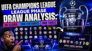 UEFA Champions League league phase draw analysis: 36 clubs, 288 fixtures, one table