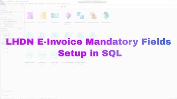 LHDN E Invoice mandatory fields setup in SQL