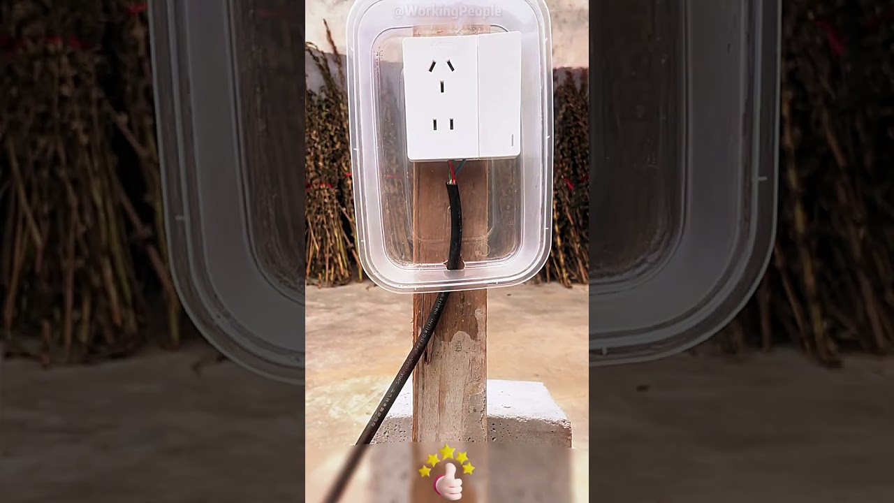 Quick self - made simple and practical outdoor waterproof socket tools 🔧💡⛺