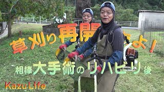 草刈機修理】愛用の草刈機大手術後のリハビリ終了草刈りb再開できたよ 