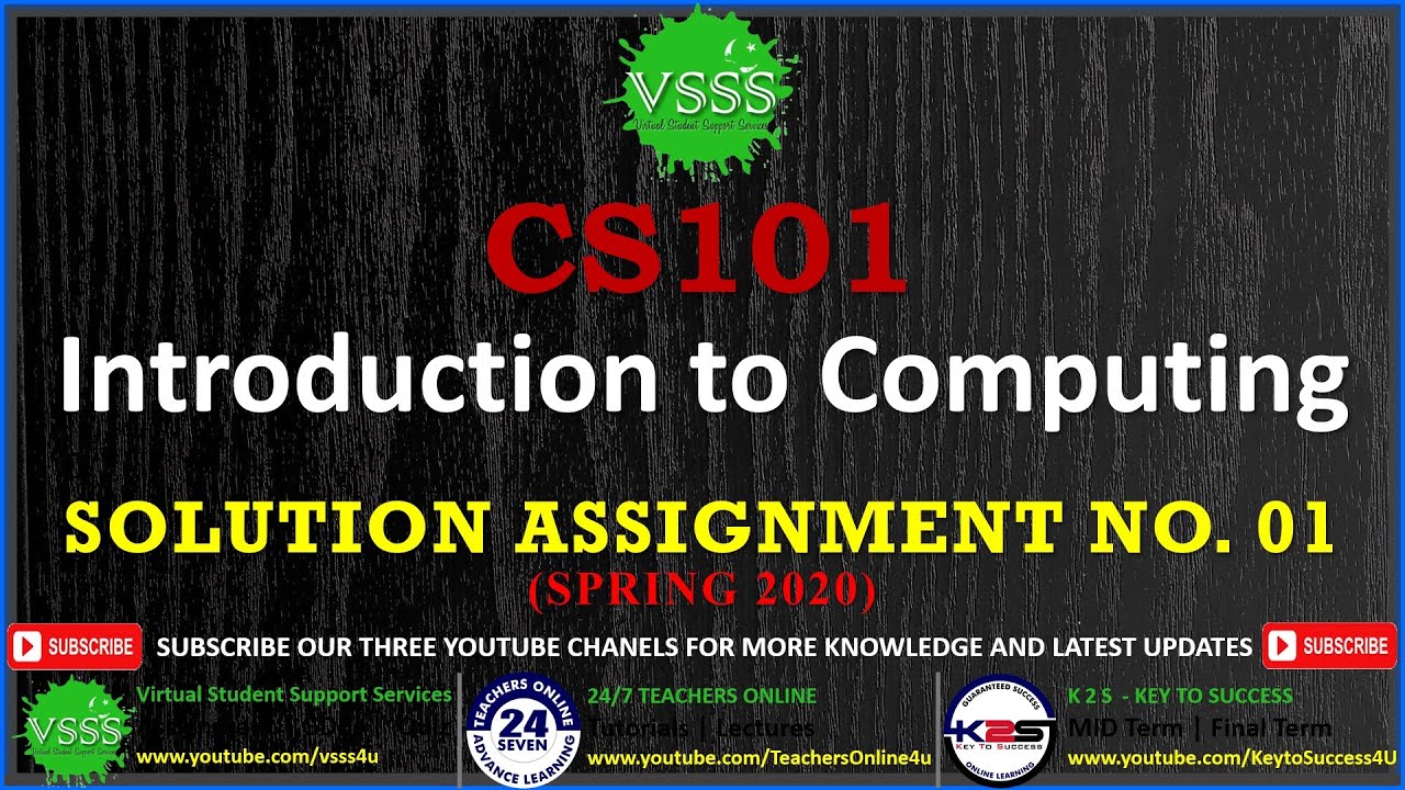 cs101 introduction to computing assignment 1