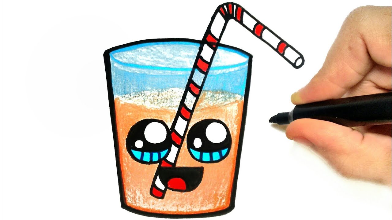 HOW TO DRAW A CUP OF JUICE YouTube