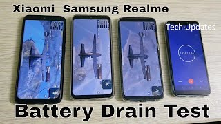 Xiaomi Redmi Note 7 vs Samsung Galaxy M20 vs Realme U1 Battery Drain Test