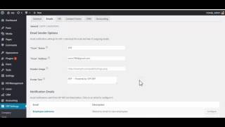 WP ERP Email Setting tab - General