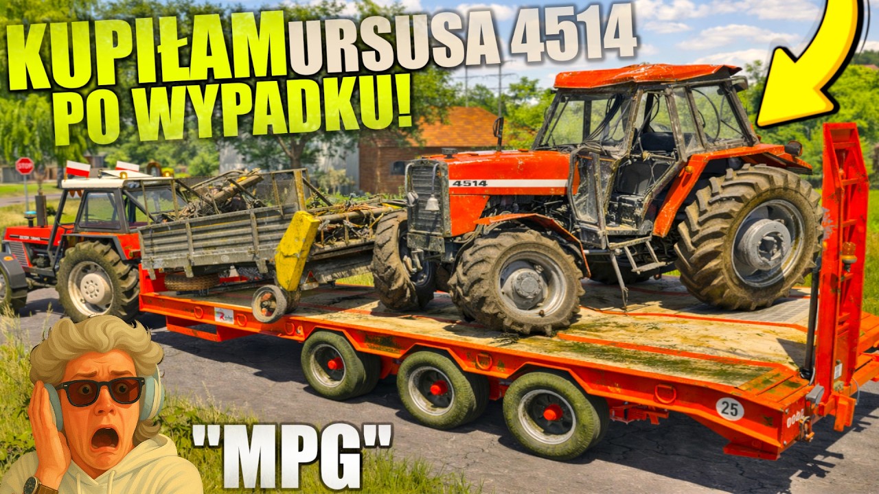 😍KUPIŁAM URSUSA 4514😨PO WYPADKU Z POCIĄGIEM! UDA SIĘ TO NAPRAWIĆ⁉️😨! #MPG [#548] FS22 w/ Koliz