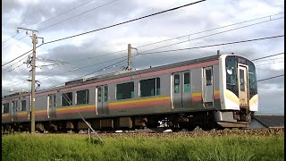 E129系B5+A9編成信越本線下り普通453M 長岡→新潟
