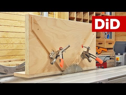 883. Bezpieczny przyrząd do zacinania narożników ram na pilarce stołowej