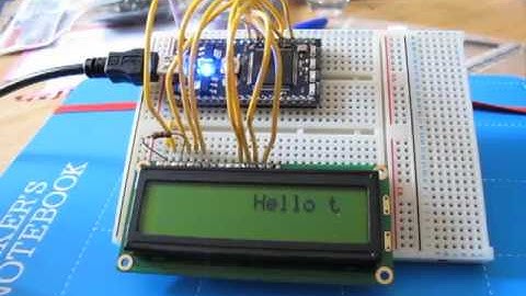 Simple scrolling LCD text with mbed microcontroller
