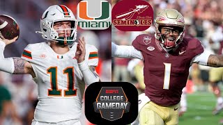 Miami Hurricanes vs Florida State Seminoles Full Game Highlights ESPN CFB Reaction