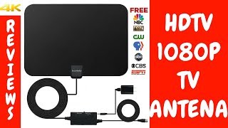 Free HDTV Cable Antenna 4K - Active Indoor Aerial TV Antenna Flat