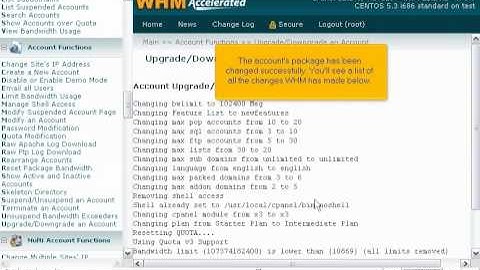 How to choose a different package for an account in WHM - Canadian Web Hosting