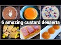 6 amazing custard recipes collection | custard dessert for summer | indian custard recipes