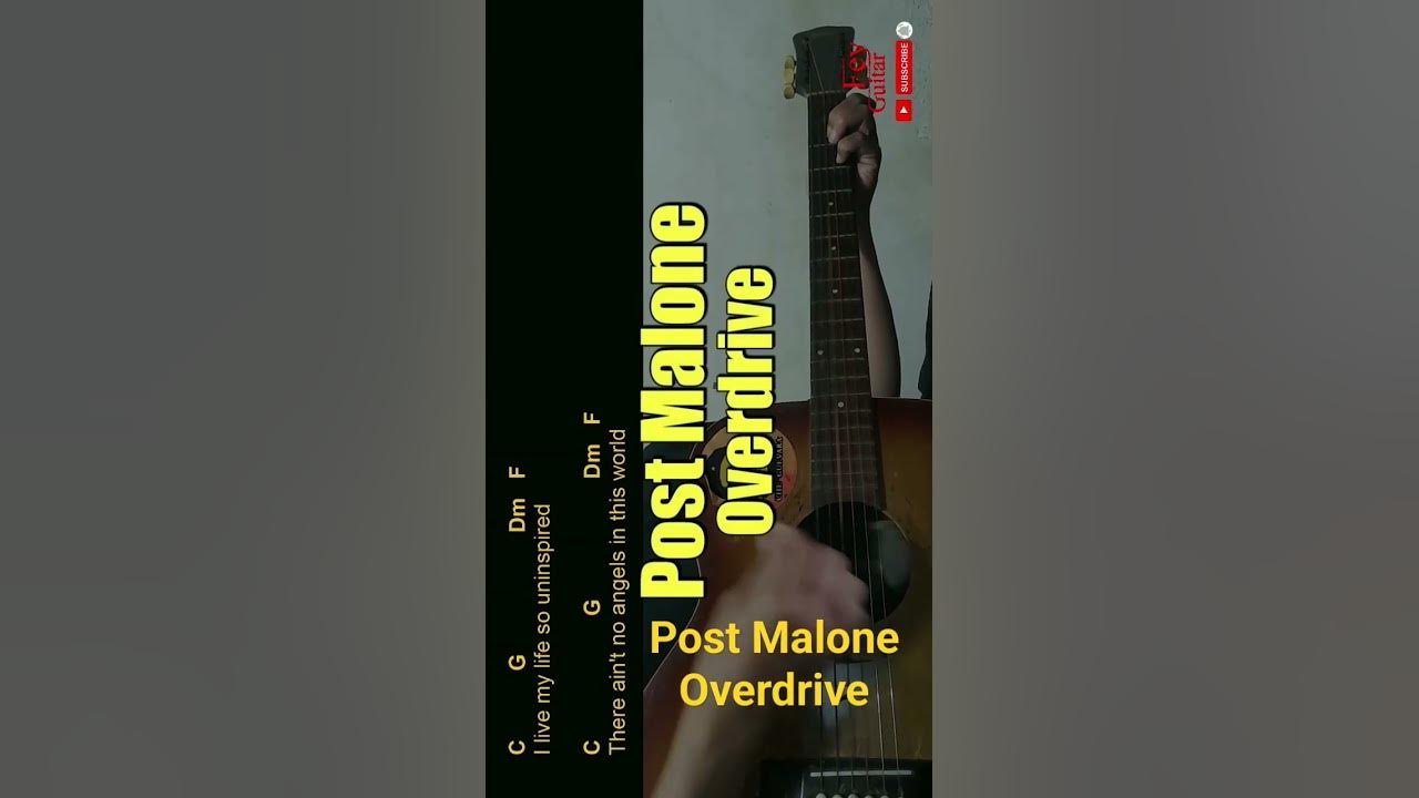 Post Malone - Overdrive Guitar Chords cover #shorts