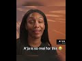 A’ja Wilson keeps it real!
