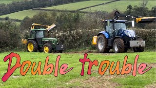 John Deere, Blue power, hedge cutting, delivering, factory repair, Episode 290